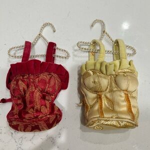 Red and Gold Miniature Dress Ornaments